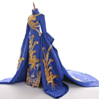 100real royal blue queen embroidery gown long dress medieval renaissance court victoria dressstage performanceshowdrama