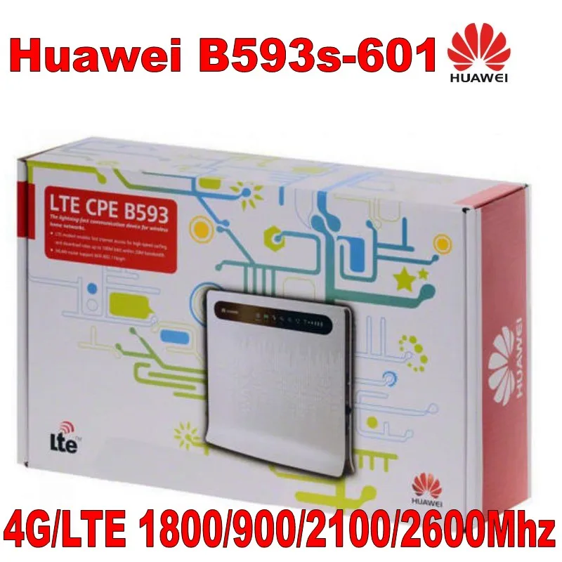Беспроводной маршрутизатор Huawei B593s 601 150 Мбит/с 4G LTE FDD 2600 МГц TDD 2300 CPE Wlan 3G HSPA + Wi Fi