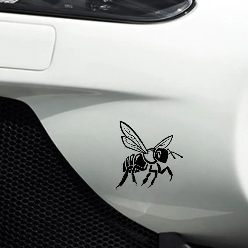 

YJZT 14.4CM*14.8CM Delicate Beautiful Bee Elegant Artistic Dazzling Vinyl Decal Car Sticker Black/Silver C19-1485