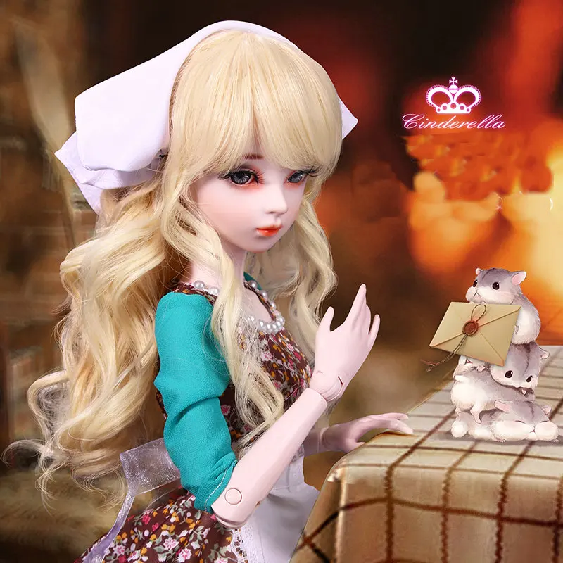 60 см Bjd кукла 1/3 полный набор принцесса Золушка маленькая горничная куклы ручной работы макияж 23 шарнирная Игрушка Девочки Кукла игрушки для детей
