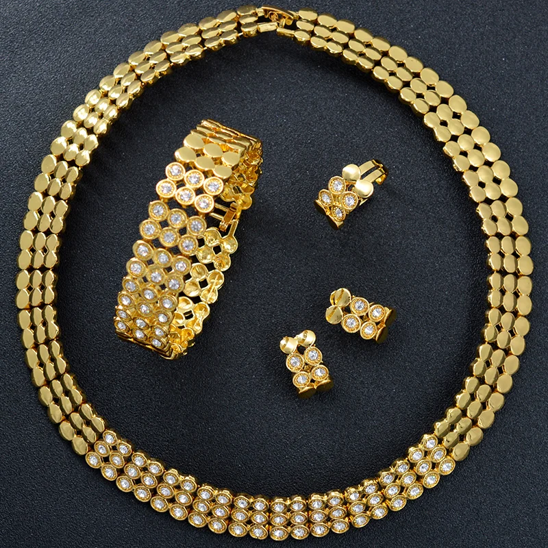 Ювелирные изделия Sunny Jewelry свадебные комплекты ювелирных изделий с фианитами