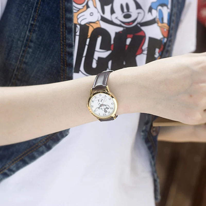 Дисней Женщины Микки Маус милая девушка любовь подарок Очаровательные кожаные