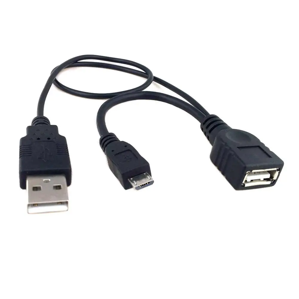 

Black Color Micro USB 2.0 OTG Host Flash Disk Cable with USB power for Galaxy S3 i9300 S4 i9500 Note2 N7100 Note3 N9000 & S5 i96