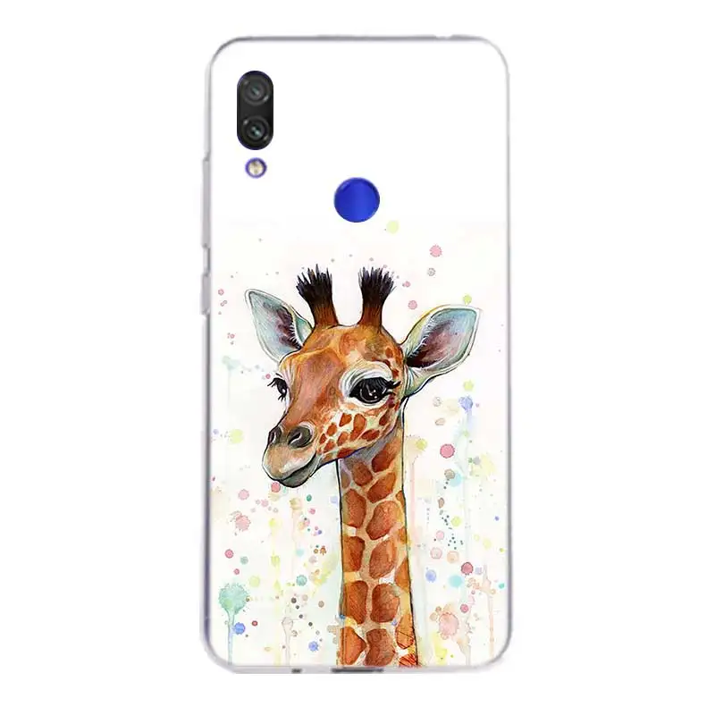 Забавный чехол с рисунком жирафа для Xiaomi redmi Note 7 Pro 6 5 4 Xiomi Redmi 4A 4X Plus 5A 6A S2