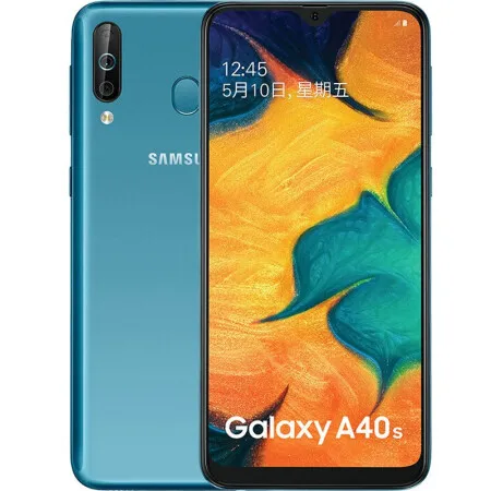 blue Смартфон samsung Galaxy A40s, 4G LTE, Android, 6,4 дюймов, четыре ядра, 6 ГБ, 64 ГБ, 5000 мАч, супер-быстрая зарядка, разблокировка лица, мобильный телефон - Цвет: blue