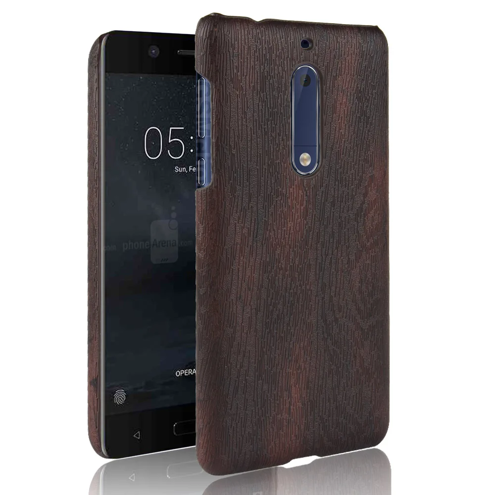 Woodern ретро кожаный чехол для Nokia 5 кожного покрова ударопрочный жесткий корпус на