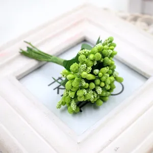 Green 12 шт./лот, искусственные цветы, свадебные украшения, искусственные цветы для украшения, для детского душа, для мальчика, Рождественское украшение для дома - Цвет: Green