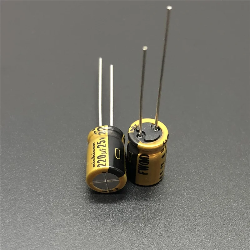 10Pcs/50Pcs 220uF 25V NICHICON FW Series 8x11.5mm 25V220uF HIFI Audio Aluminum Electrolytic Capacitor | Электронные компоненты