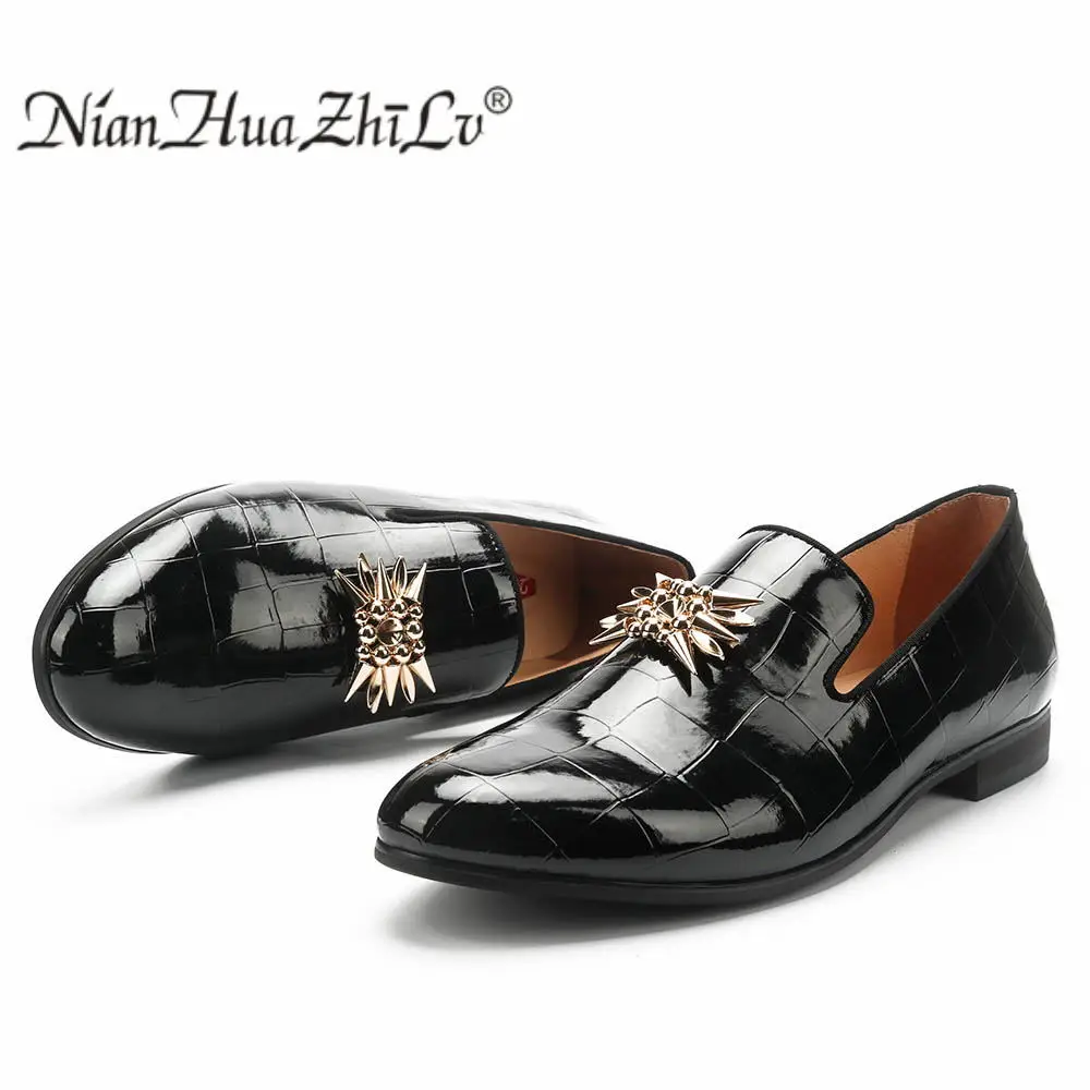 2019 New Style Leather Men Loafers Birthday Party And Wedding dress Shoes Luxurious Handmade men Male's Flats | Обувь