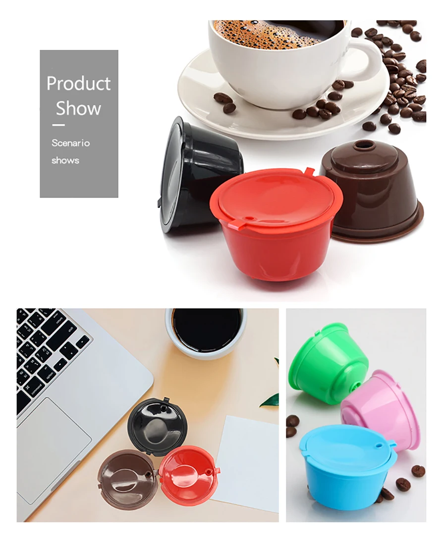 ICafilas3/9 шт. многоразовые кофейные капсулы для Dolce Gusto Nescafe 6 цветов многоразового