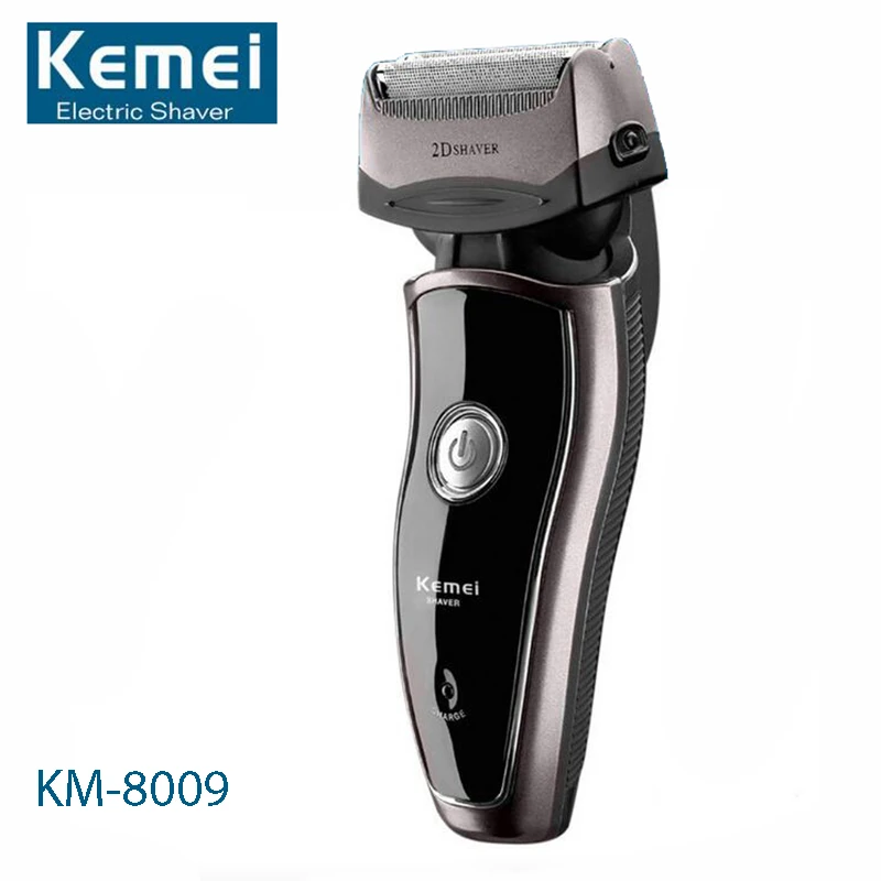 Kemei km 8009 Водонепроницаемый Перезаряжаемые электробритвы Твин лезвия электронный