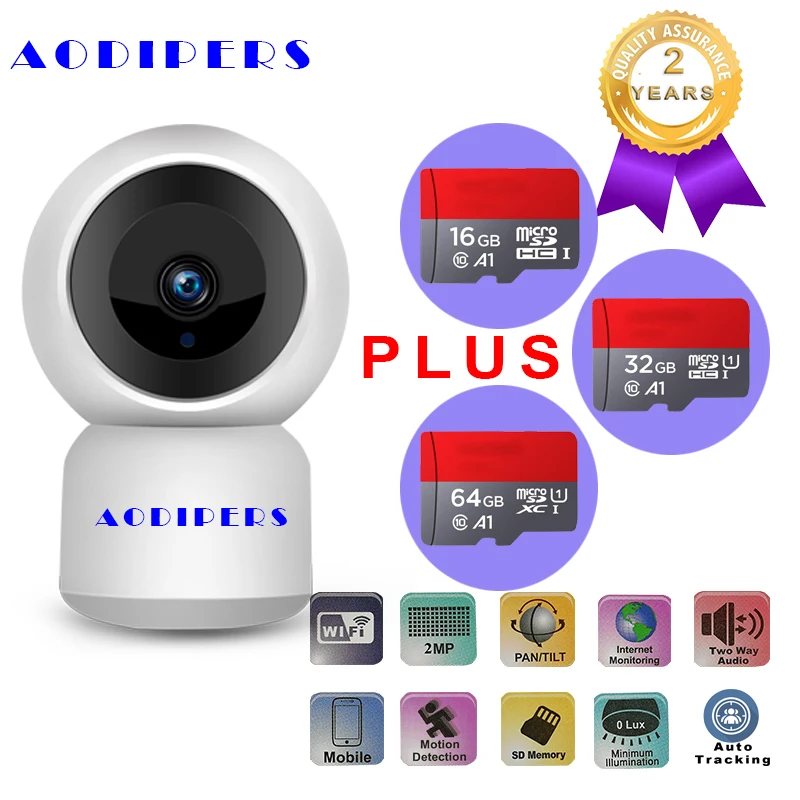 Инфракрасная ip камера 1080 P Wi Fi поддерживает объектив 3 6 мм H.264 Onvif TF карта функция