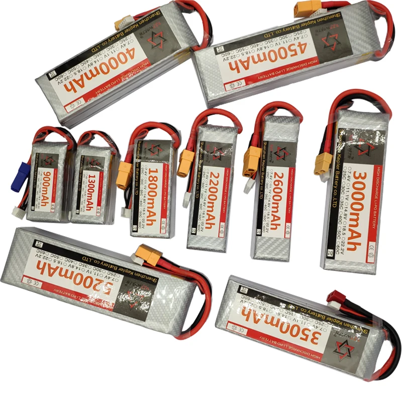 4S 14 8 V 1300 1800 2200 2600 3000 3500 3800 5000 6000 мА/ч 25C 35C 60C провод с силикатной гелевой Батарея для