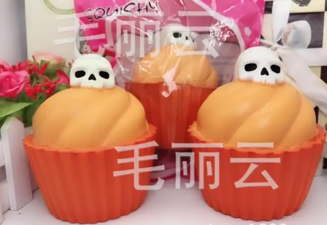 10pcs rare squishy squeeze Luminous pumpkin puff 12cm food slow rising kids gift wholesale free shipping | Мобильные телефоны и