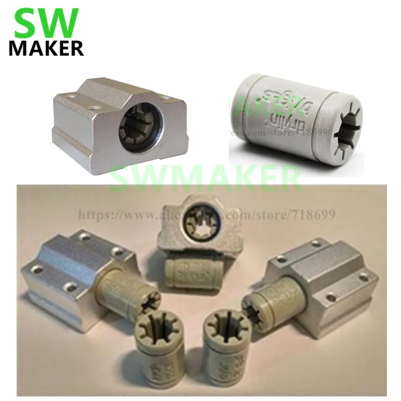 7pcs полимерные SC8UU & Кронштейн 8 мм линейный рельс двойной Drylin RJ4JP 01 08 для Anet/Tronxy/Reprap