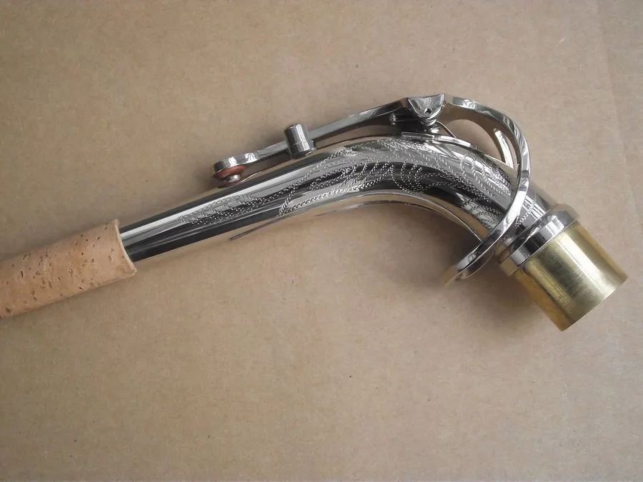 Новый Alto для саксофона на шею Никель покрытием резные конструкции