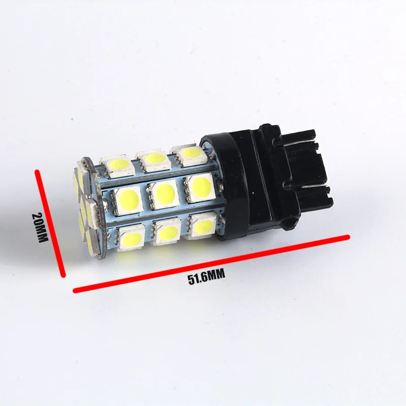 10 шт. X T25 3156 3157 27 smd 5050 Светодиодная ампула 3057LL 3155 3155LL 3156LL Voiture De Frein Arriere lumiere blanc