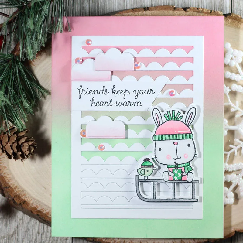 Cute Rabbit Clear Stamp Match Metal Cutting Die Stencil For DIY Scrapbooking Decorative Embossing Handcraft Template | Дом и сад