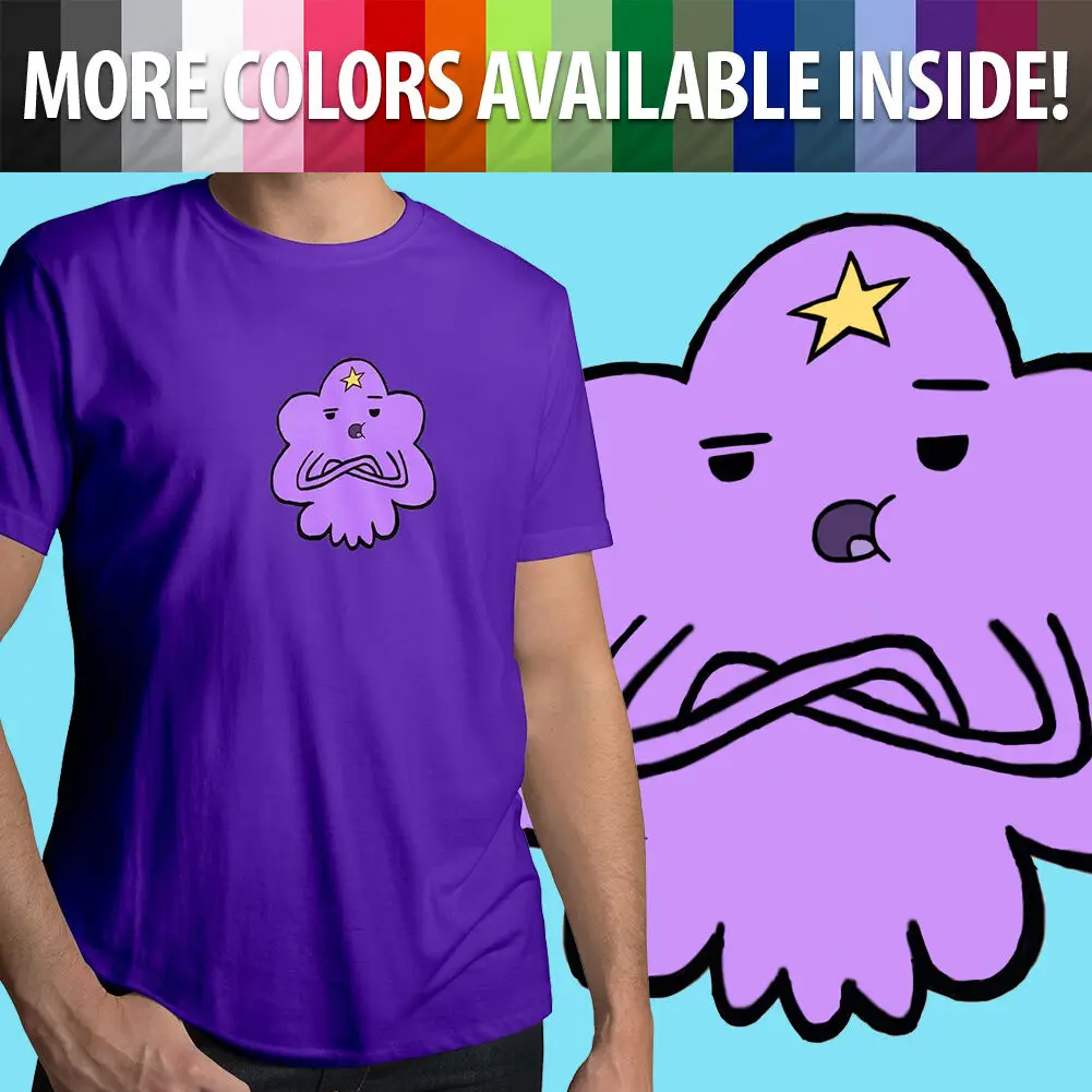 Мужская футболка с вырезом лодочкой Adventure Time Sassy LSP Lumpy Space Princess унисекс | одежда