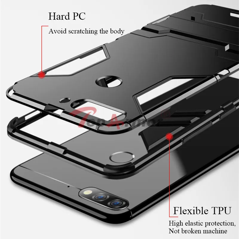 3D защитный чехол Гибридный ПК + ТПУ противоударный для Huawei Enjoy 6 7 Plus 7S 8 Y6 Pro 2017 P smart