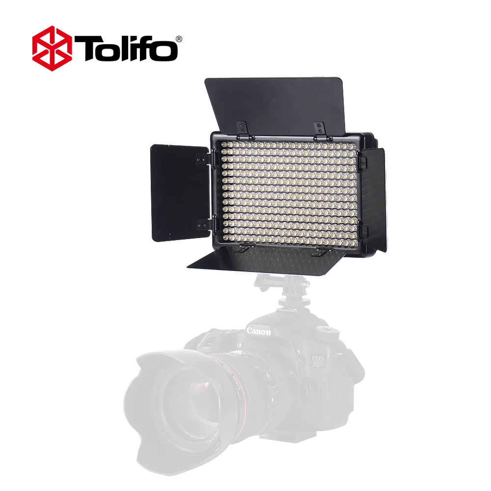 Tolifo Pt-308S II 20w 308 LEDs Portable Mini Size 5600K Video Light Panel with LED Display 2.4G Wireless Remote Control for DSLR |