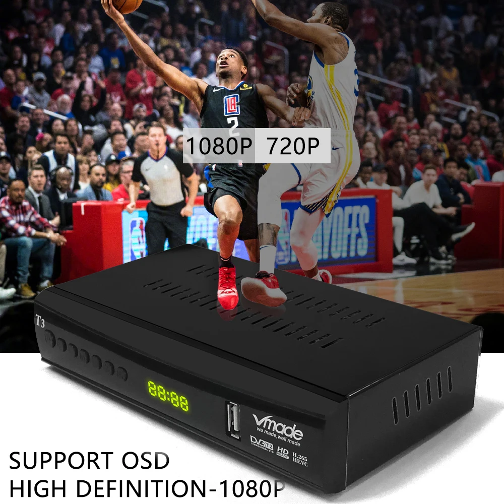 HD 1080p ТВ тюнер DVB T2 tv box Встроенный Scart наземный приемник декодер Dvb t3 поддержка youtube