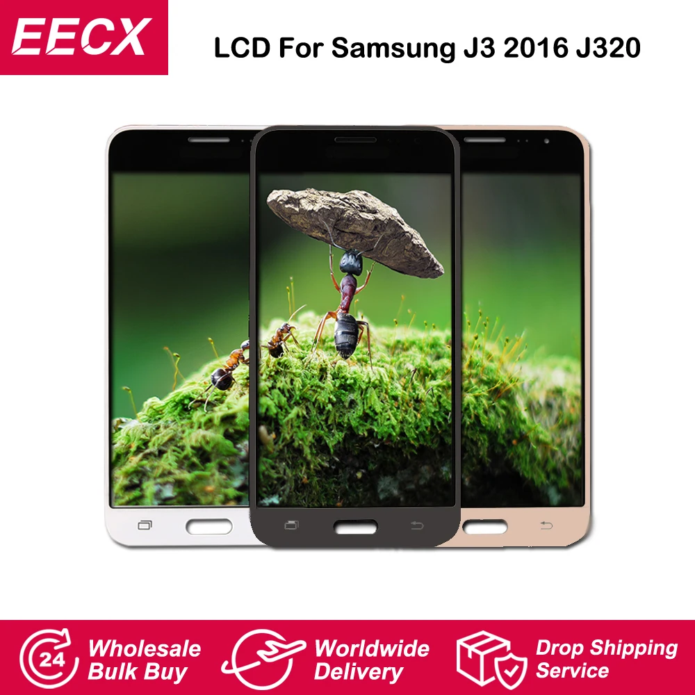 ЖК дисплей J320F для Samsung Galaxy J3 2016 экран J320FN J320M сенсорный дигитайзер в сборе с