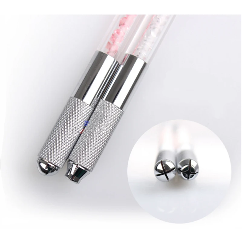 Двойная головка микроблейдинг ручка тату машина для перманентного макияжа