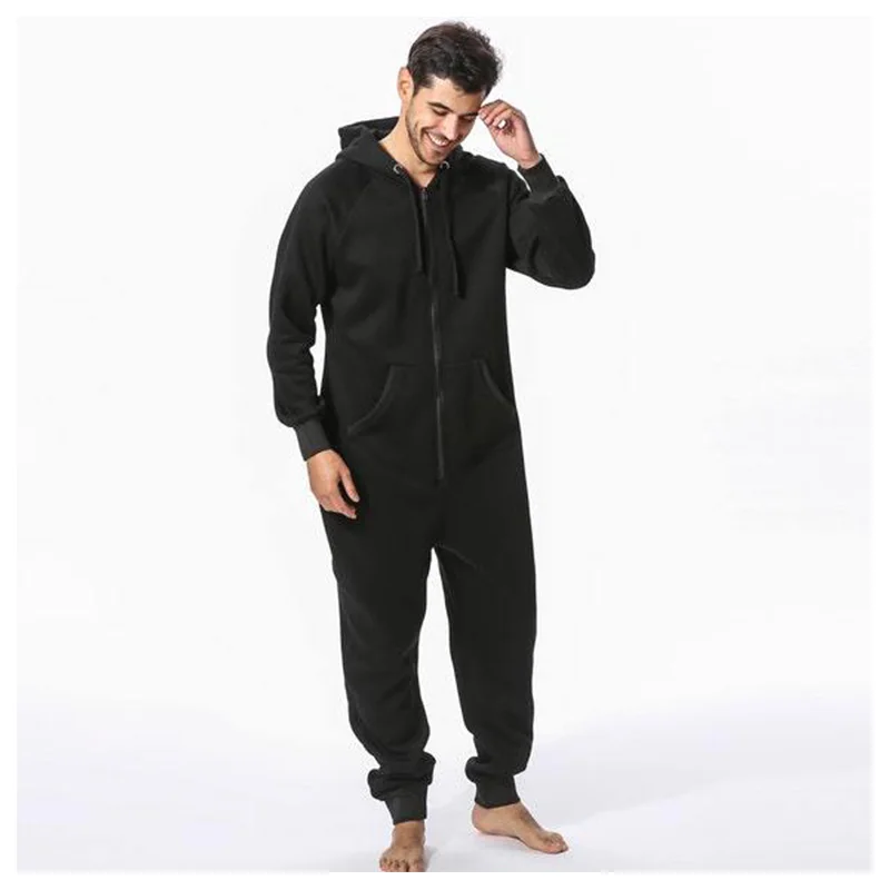 Коричневый Centuryestar Tmall качественная Пижама Hombre Invierno с капюшоном Combinaison Pyjama Homme Hiver цельная Пижама для взрослых мужчин - Цвет: Коричневый