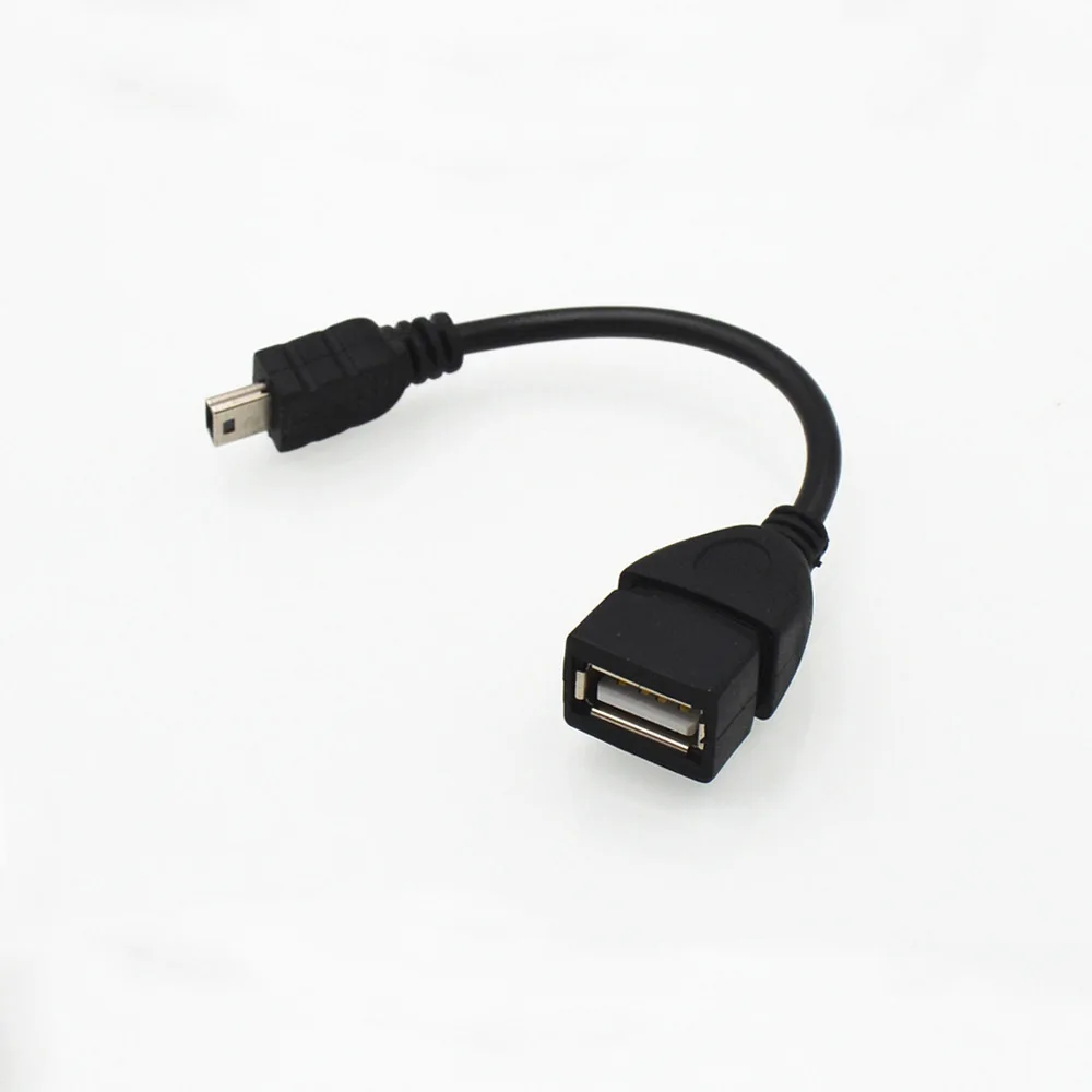 USB 2 0 A Female To B Mini 5 Pin Мужской конвертер хост-адаптер OTG кабель удлинитель Черный