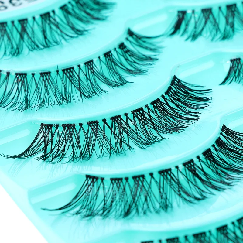 5 пар макияж Накладные ресницы Твердые норковые Потрясающие ручной работы