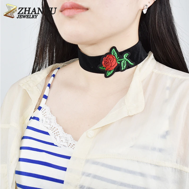 ZHANYU ЮВЕЛИРНЫЙ Бренд Новый Стиль Моды Женщины Вышивка Чокеры Ожерелья Завод