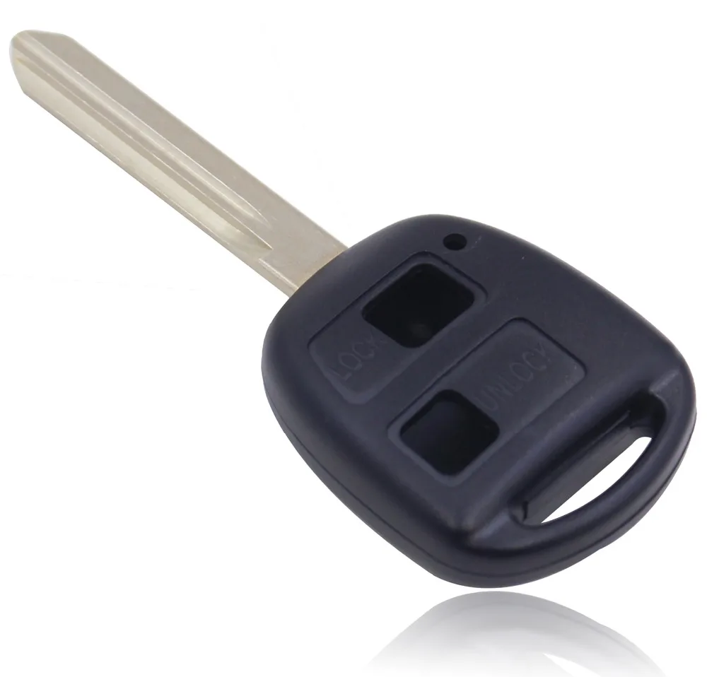 KEYYOU TOY47 лезвие дистанционного ключа оболочки Keykess чехол Брелок 2 кнопки для Toyota Yaris Carina Corolla Avensis