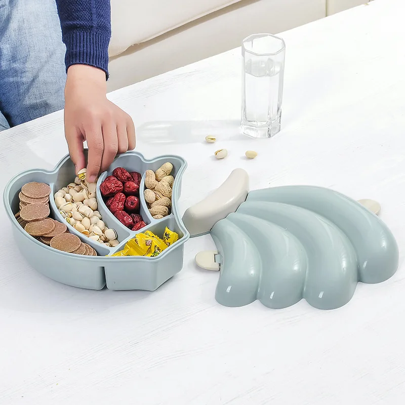 Пластиковый ящик для хранения закусок конфетный диск тарелка сухих фруктов