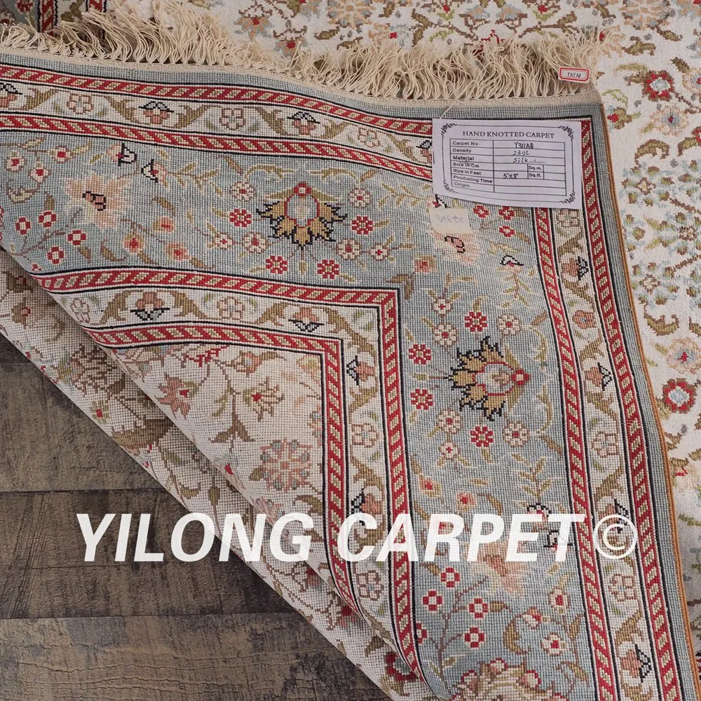 YILONG 5 'x 8' светло голубой и бежевый ковер для гостиной nanyang ручной работы
