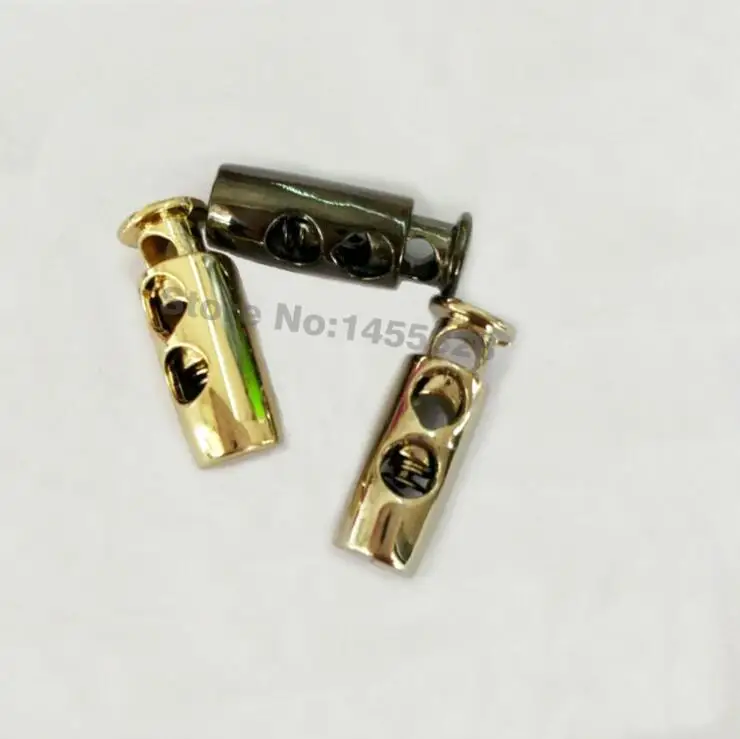 Круглый пробковый шнур 40 шт./лот из металлического сплава замки шнурка с двумя