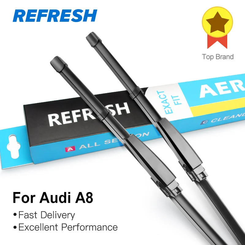 

REFRESH Wiper Blades for Audi A8 D2 / D3 / D4 Fit Hook Arms / Slider Arms / Push Button Arms From 1994 to 2017