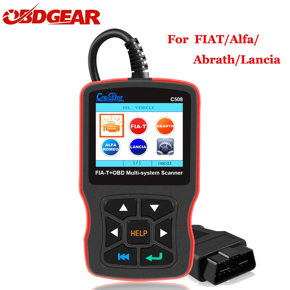 Creator Auto C508 сканер для FIAT/Alfa/Abrath/Lancia Airbag/ABS диагностический Автомобиль OBD 2 OBDII/сканер