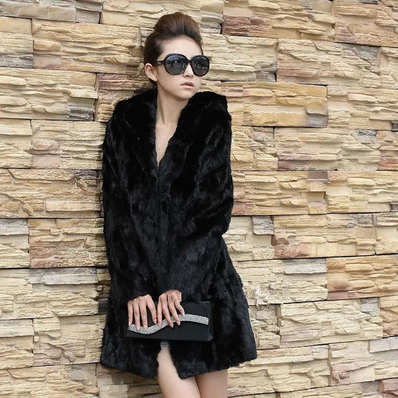 Горячая Распродажа 2018 новое зимнее модное пальто из искусственного меха черное