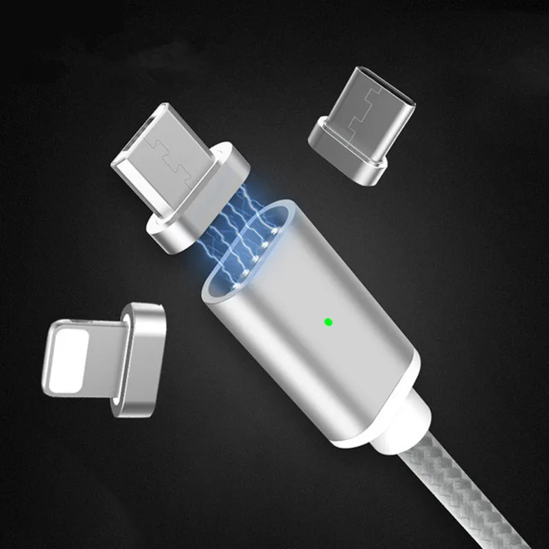 SUPTEC 1 м Магнитный кабель USB для iPhone X 8 7 6 Plus Тип-C &amp Micro зарядное устройство адаптер