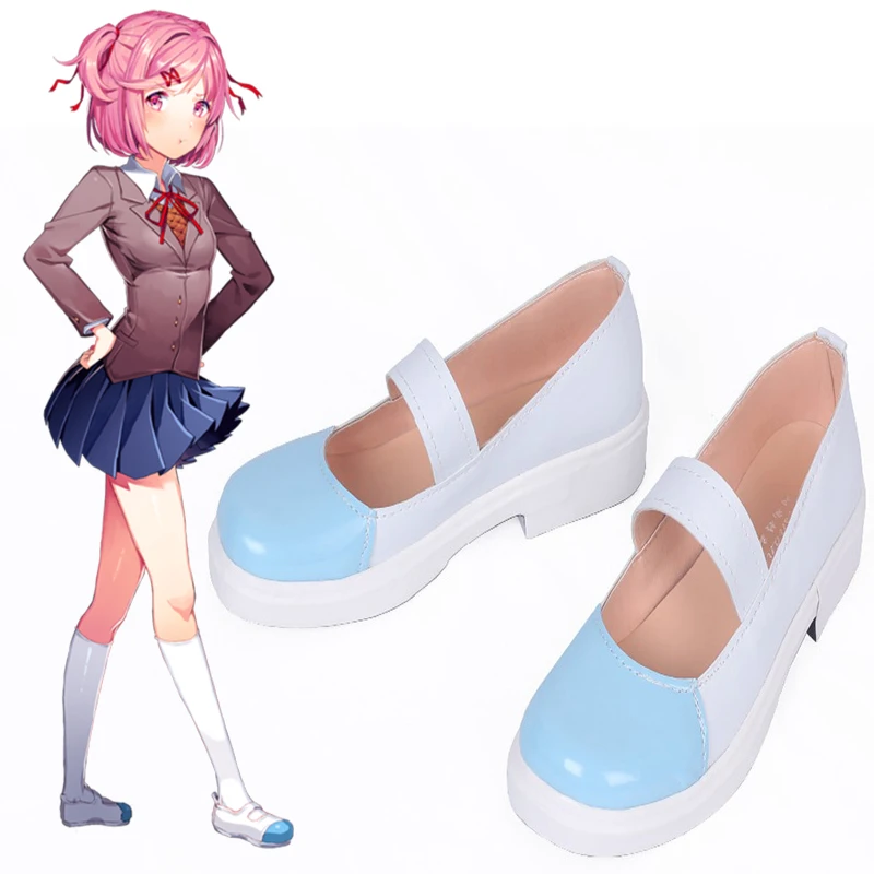 

Game Doki Doki Literature Club Cosplay Shoes Natsuki Cosplay Shoes Halloween Party Women Cosplay Costumes Daily Leisure Shoes