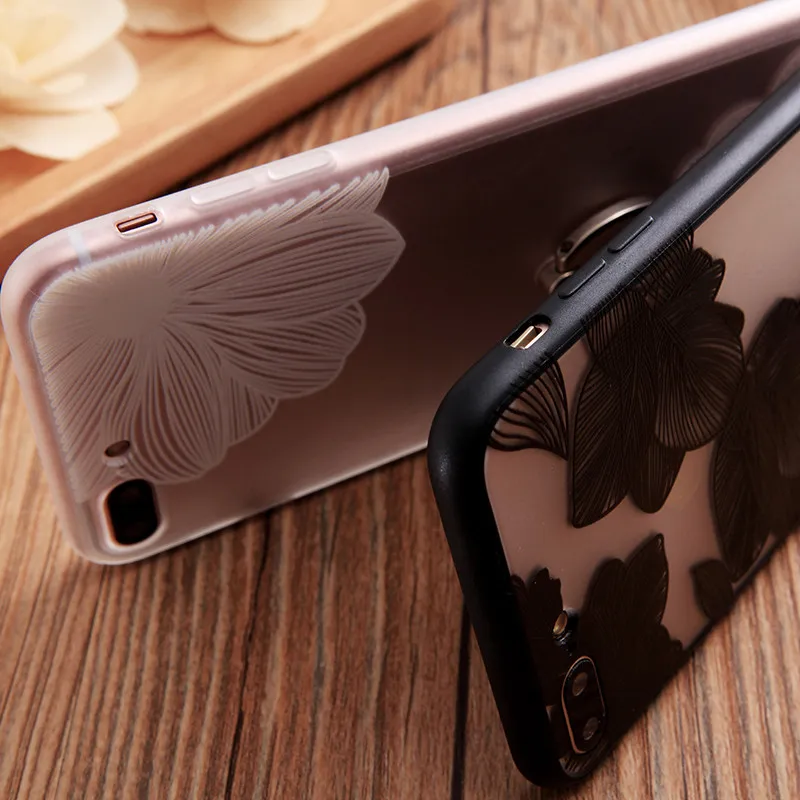 Люкс Ретро Цветок Case Для Коке iphone 7 For 6 s плюс splus Кружева Металлическое Кольцо