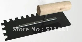 NCCTEC notched trowel 10mm x teeth Wooden Handled | Plaster Trowel