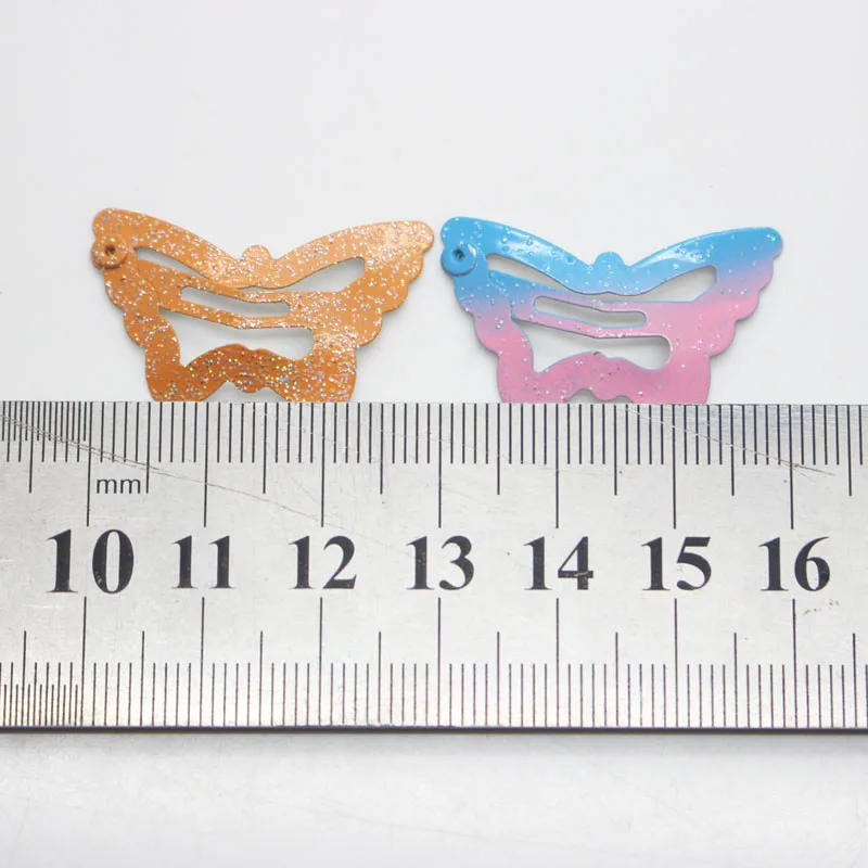 12 шт./лот заколки для волос в форме бабочки аксессуары радужные градиентные