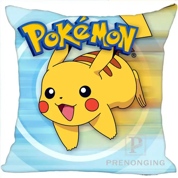 Pillowcases Заказная декоративная наволочка Пикачу Покемон квадратная Наволочка на молнии лучший подарок 40x40 см, 45x45 см(одна сторона) 180117#97 - Color: Pillowcases
