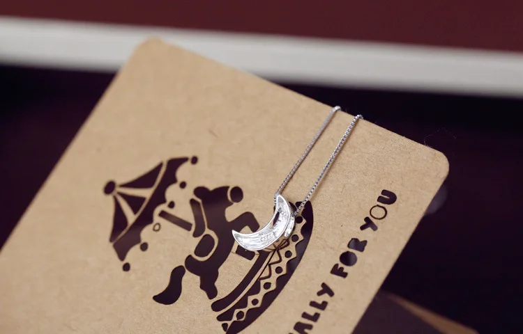 

Chains Collar 925 Sterling Silver Necklaces Silver 925 Moon Pendants Charm Necklaces For Women Girl