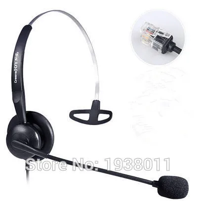 Бесплатная доставка RJ9/RJ11 гарнитура с микрофоном RJ9 офисная для телефонного