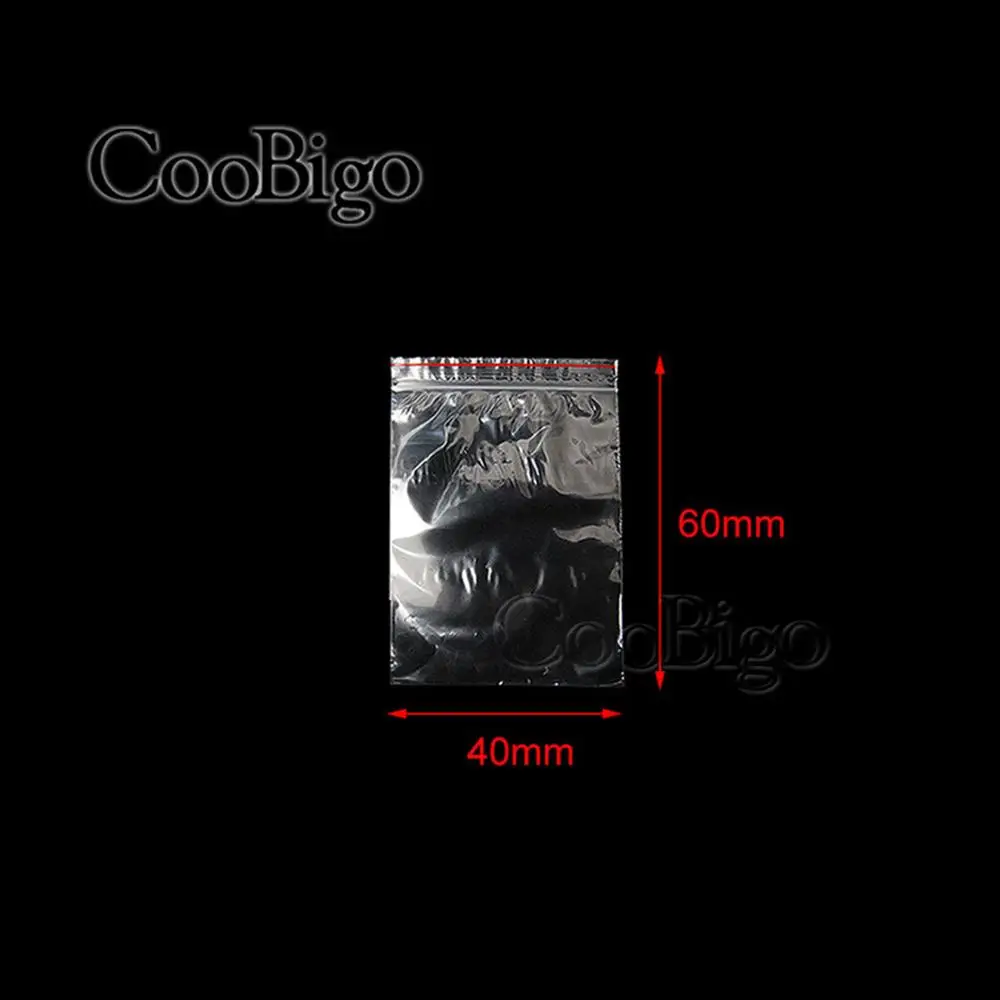 40x60mm 100 шт Толщина 0,05 м 0,06 мм 0,07 мм молния замок Ziplock Сумки Упаковка Для Хранения Продуктов ювелирные изделия Упаковка Reclosable вакуумный мешок для хранения - Цвет: 40x60mm