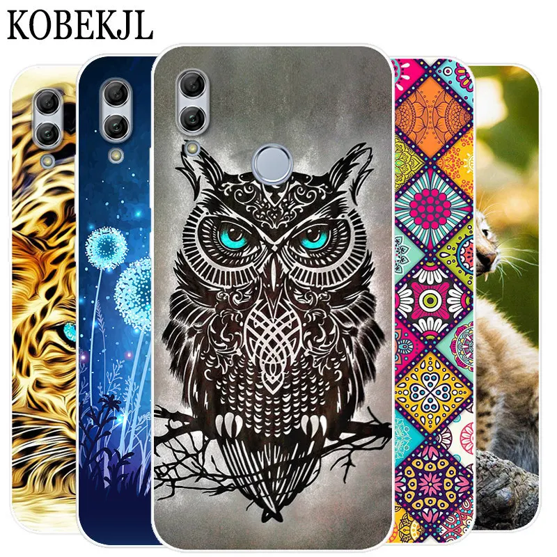Силиконовый чехол для Honor 10 Lite мягкий из ТПУ с мультяшным рисунком телефона Huawei