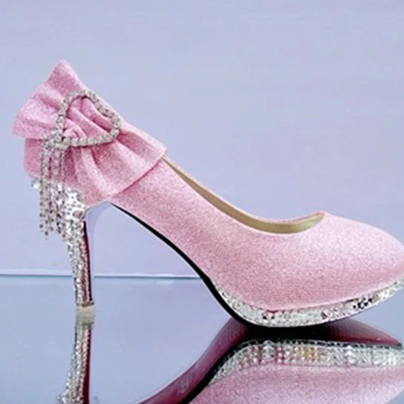 pink 7cm Новинка года; женская обувь для вечеринок; пикантные женские туфли-лодочки на высоком каблуке; женские свадебные туфли на тонком каблуке; стразы; туфли на высоком каблуке; YX722 - Цвет: pink 7cm